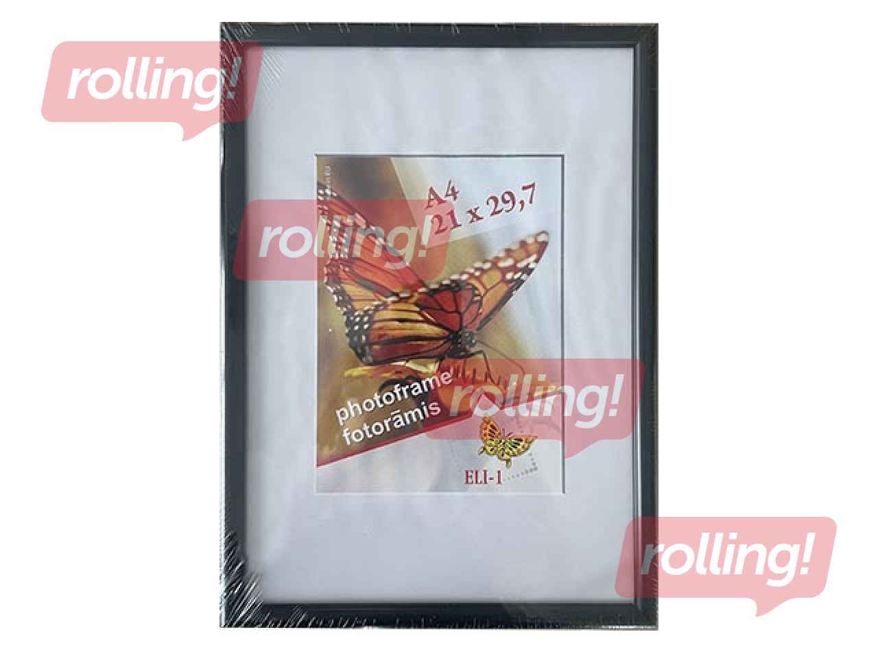 Photo frame Aura, A4, plastic, black 