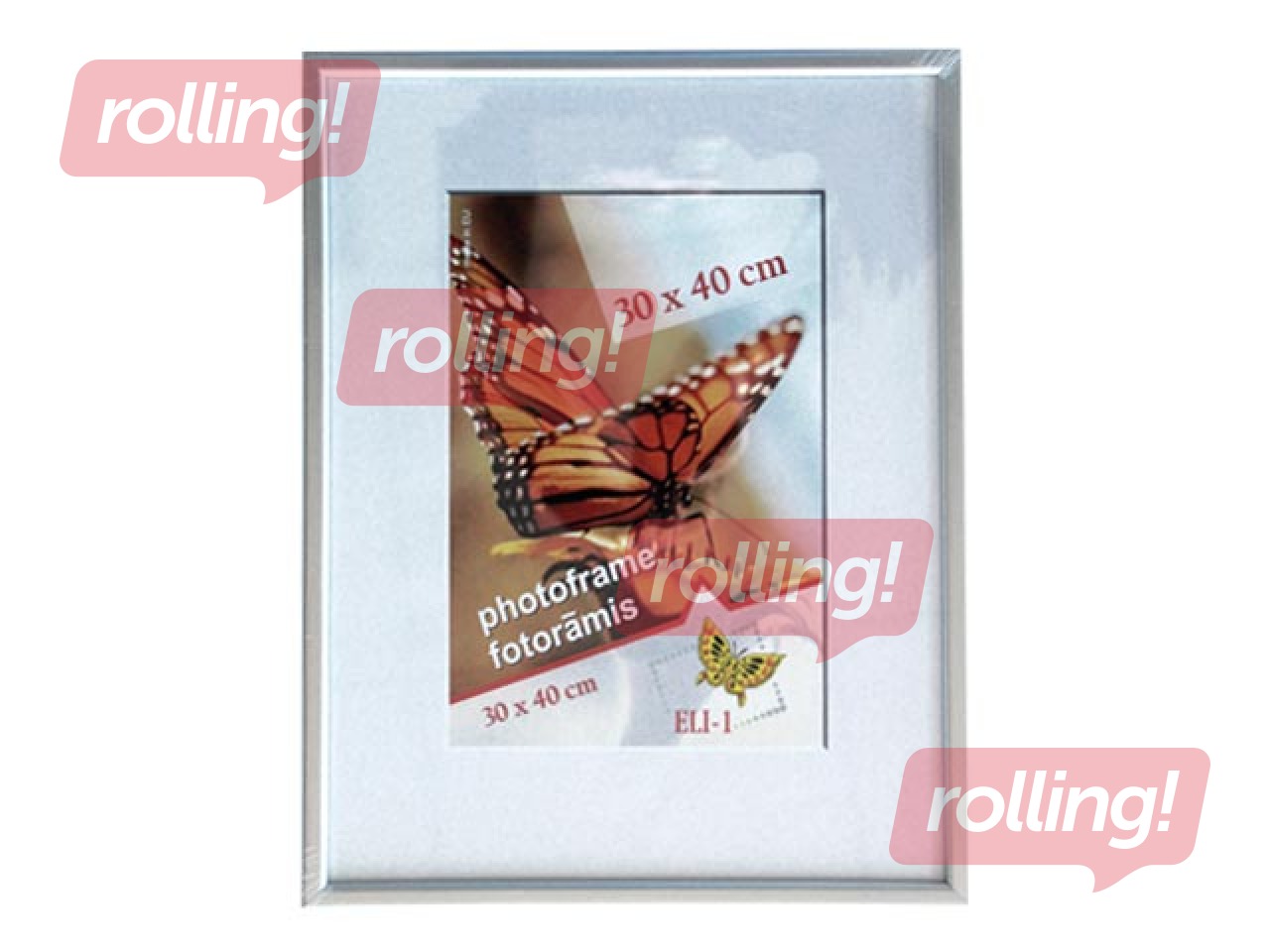 Photo frame, Aura, A3, plastic,  silver