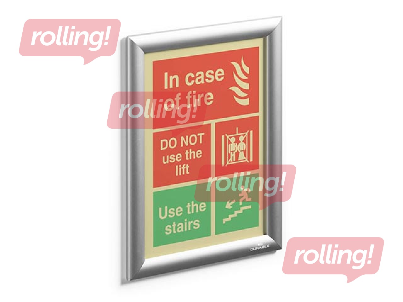 Alumiiniumprofiili raam koos klambritega Durable, A4, hõbedane