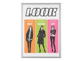 Aluminum profile frame with clips Durable, A1, silver