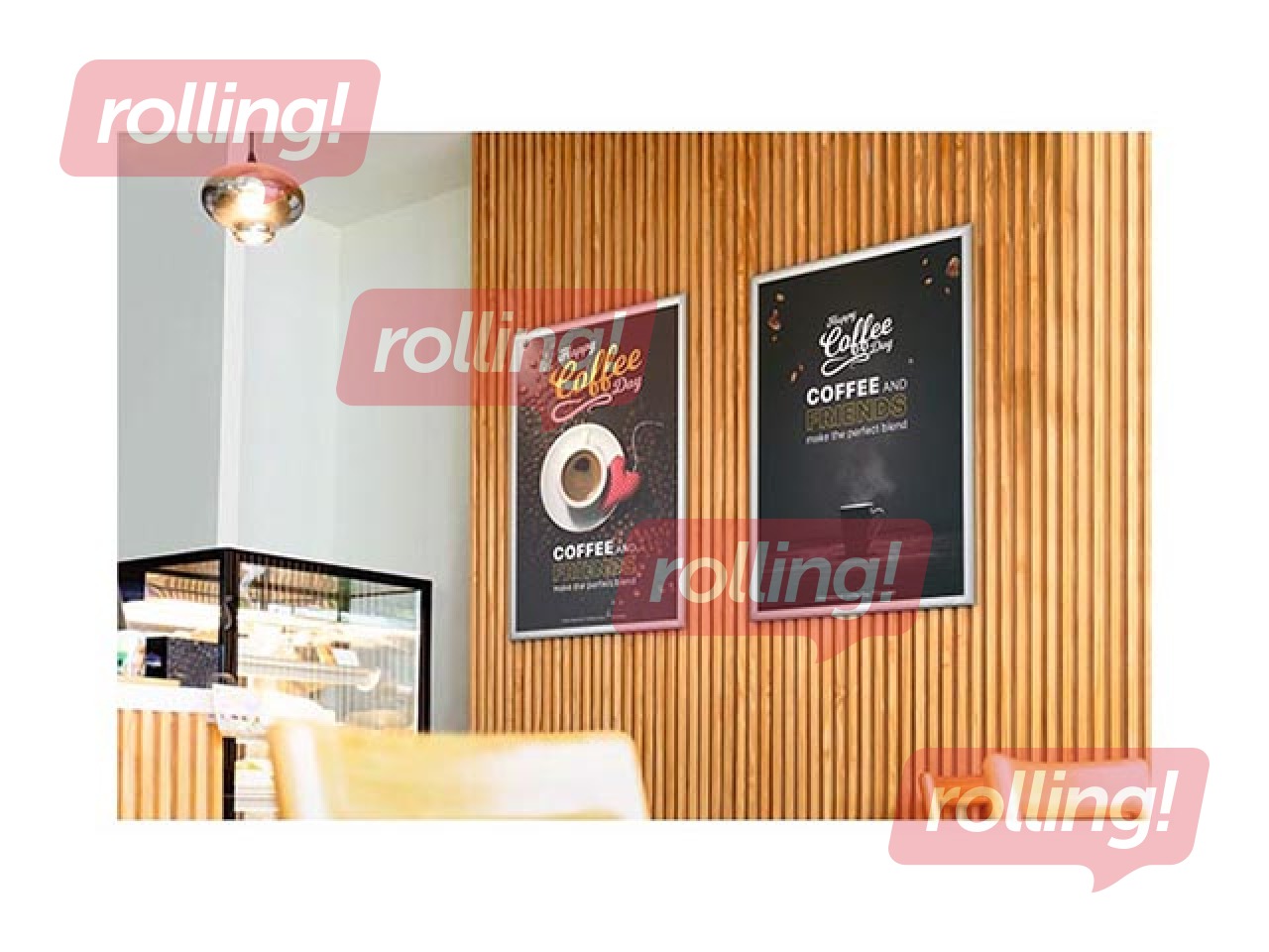 Aluminum profile frame with clips Durable, A1, silver