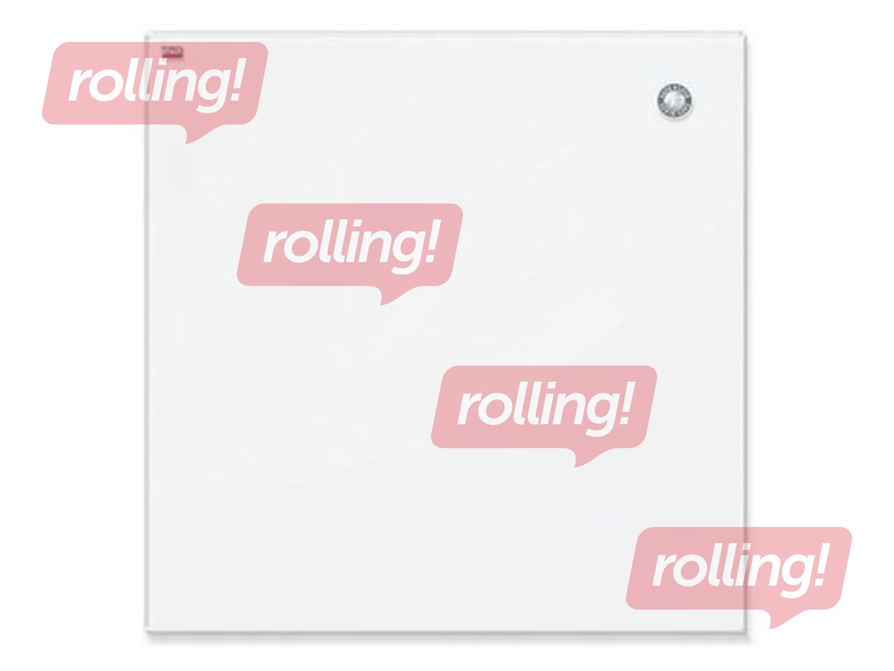 Klaastahvel-magnettahvel 2x3, 45 x 45 cm, valge