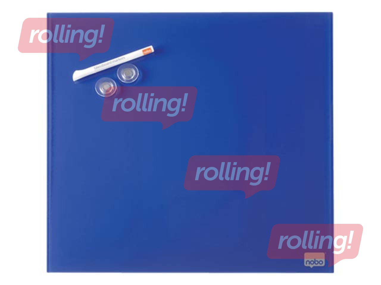 Magnetiline klaastahvel Nobo, 45 x 45 cm, sinine