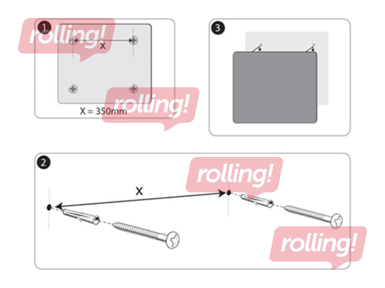 Magnetiline klaastahvel Nobo, 45 x 45 cm, punane
