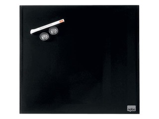 Magnetiline klaastahvel Nobo, 45 x 45 cm, must