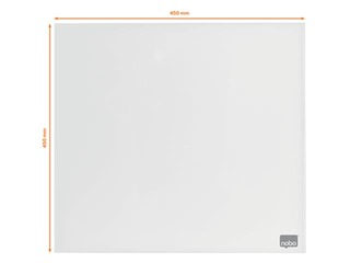 Glass board Nobo, magnetic, 45 x 45 cm, white