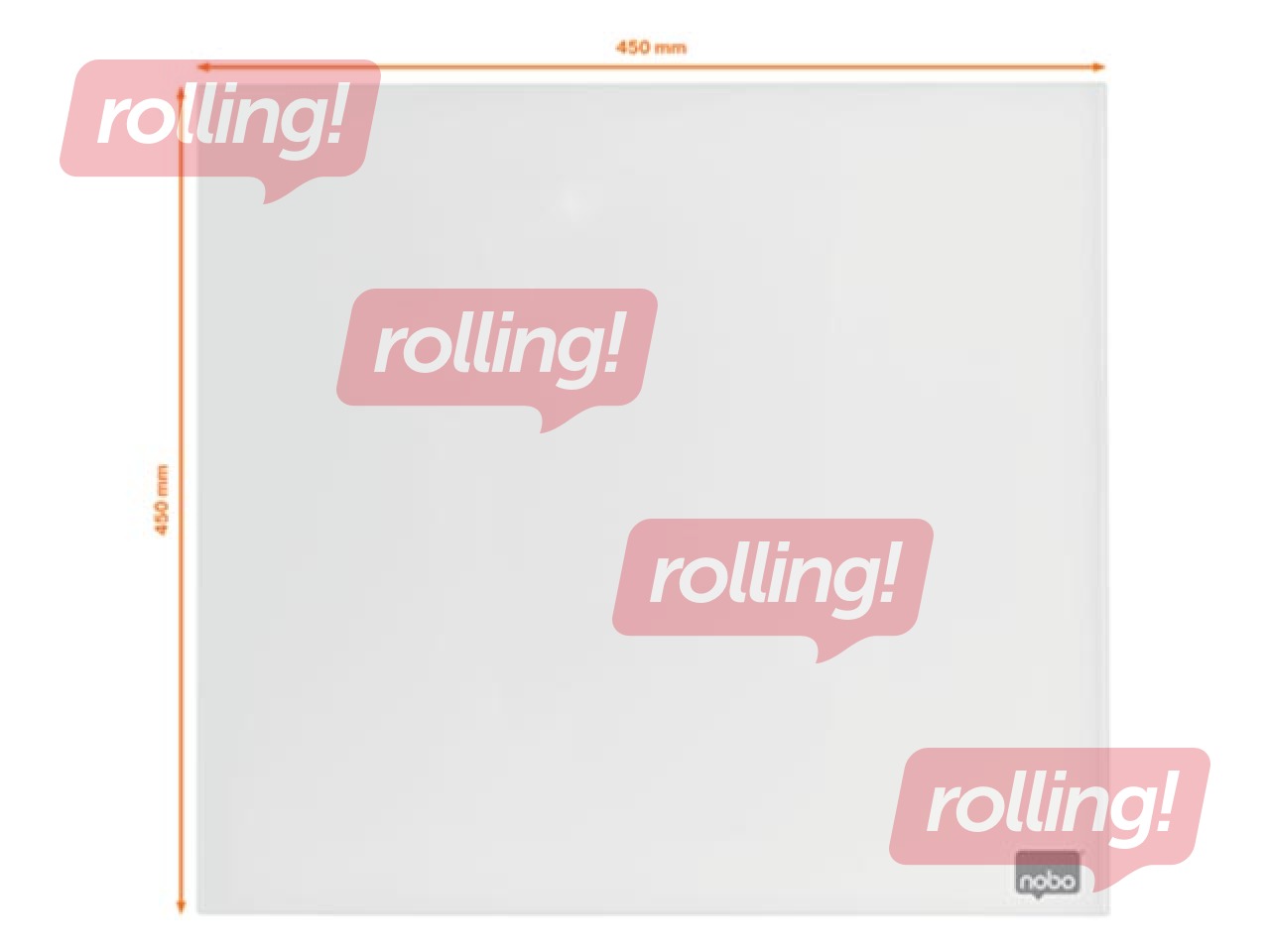 Glass board Nobo, magnetic, 45 x 45 cm, white