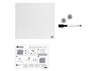 Glass board Nobo, magnetic, 45 x 45 cm, white