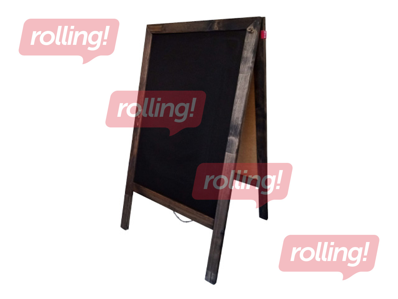 Abpusēja krīta tāfele stends koka rāmī, 50 x 90 cm