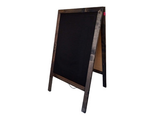 Double-sided chalkboard stand with wooden frame, 50 x 90 cm