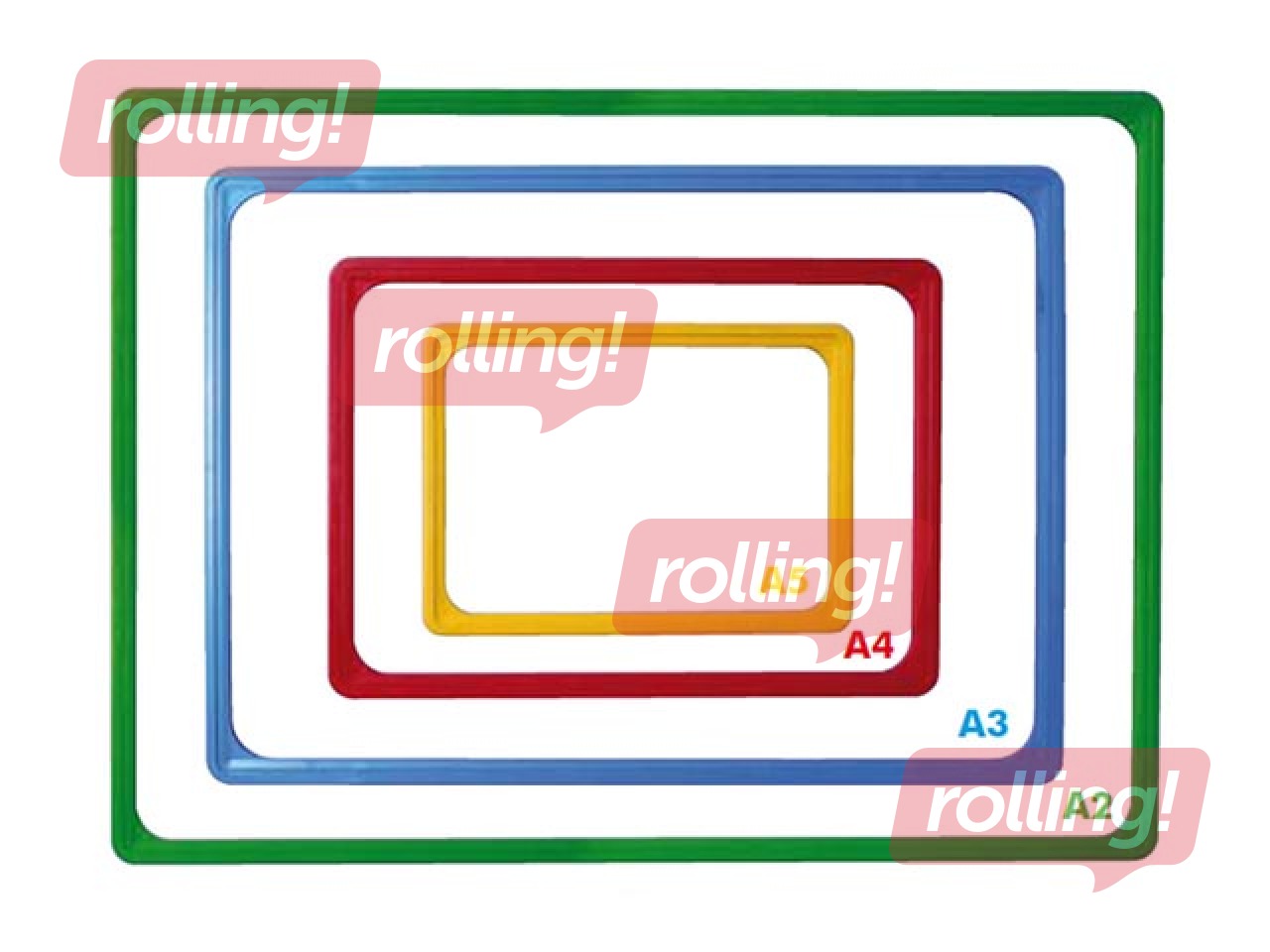 Plastmassist raam  A4, roheline
