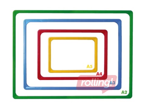 Рамка пластиковая A4, зеленая