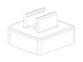 Magnetiline kinnitusdetail raamide kinnitamiseks pinna suhtes sirgnurga all