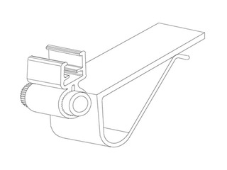 Clip for mounting frames on shelves and boxes