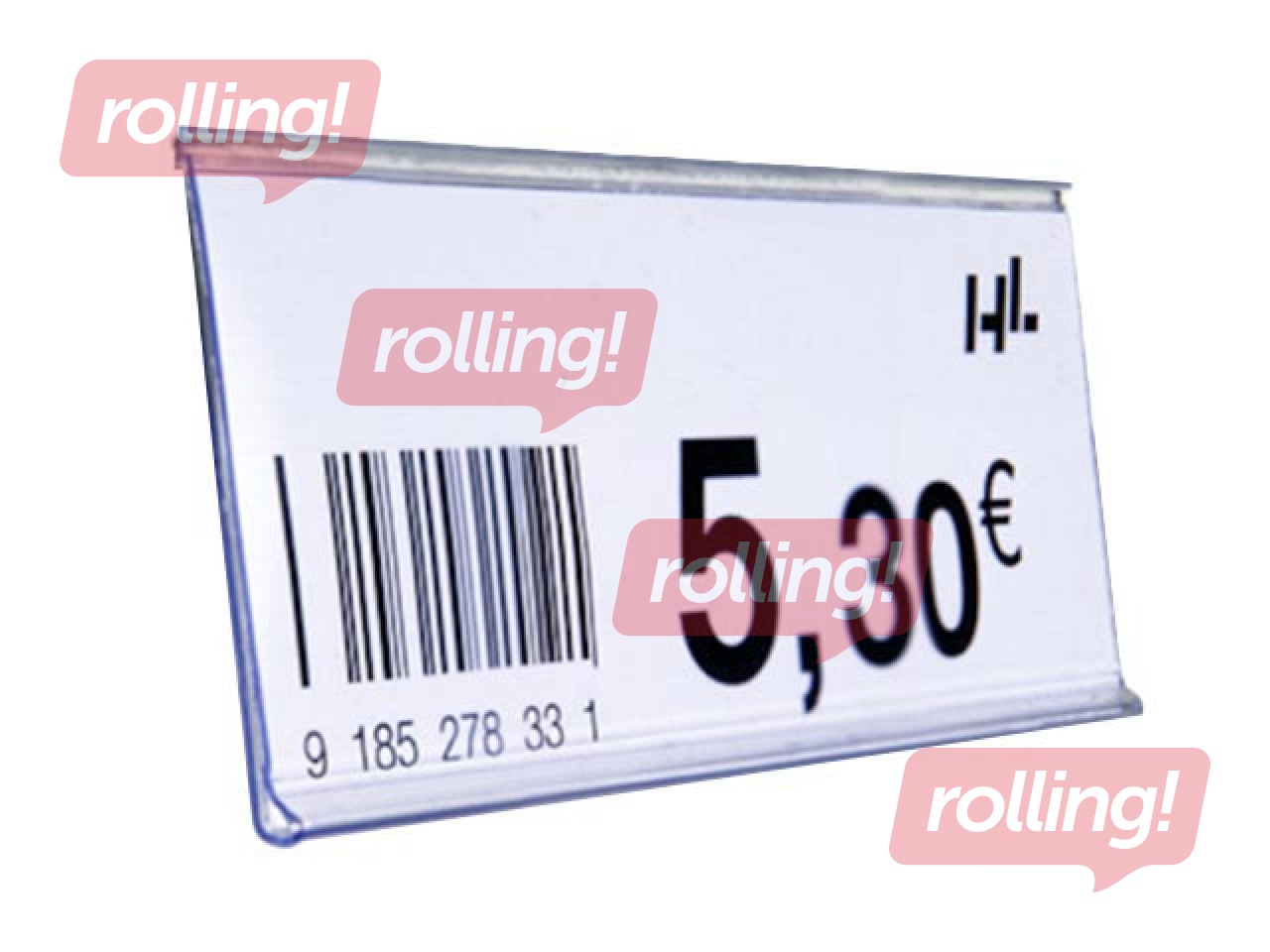 Datastrip with tape, 39x1290 mm, grey