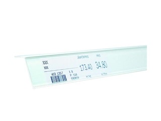 Datastrip mounted on the top of the shelf edge, 39x885 mm