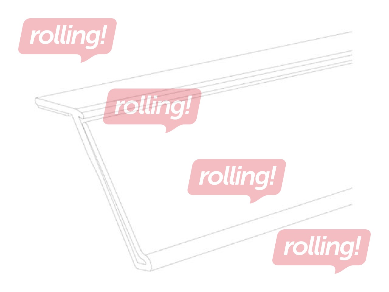 Datastrip mounted on the top of the shelf edge, 39x885 mm