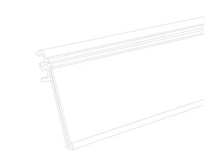 Hinnariba traadist riiulitele mille paksus on 6-7mm, valge, 39x885mm