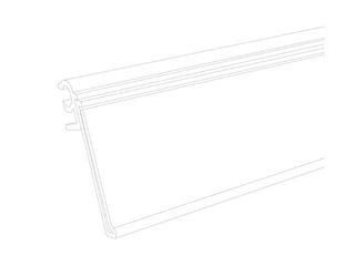 Cenu sloksne stiepļu plauktiem ar stieples biezumu 6-7mm, sarkana, 39x885mm