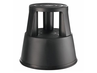 Pakāpienu soliņš Alco, plastmasas, melns