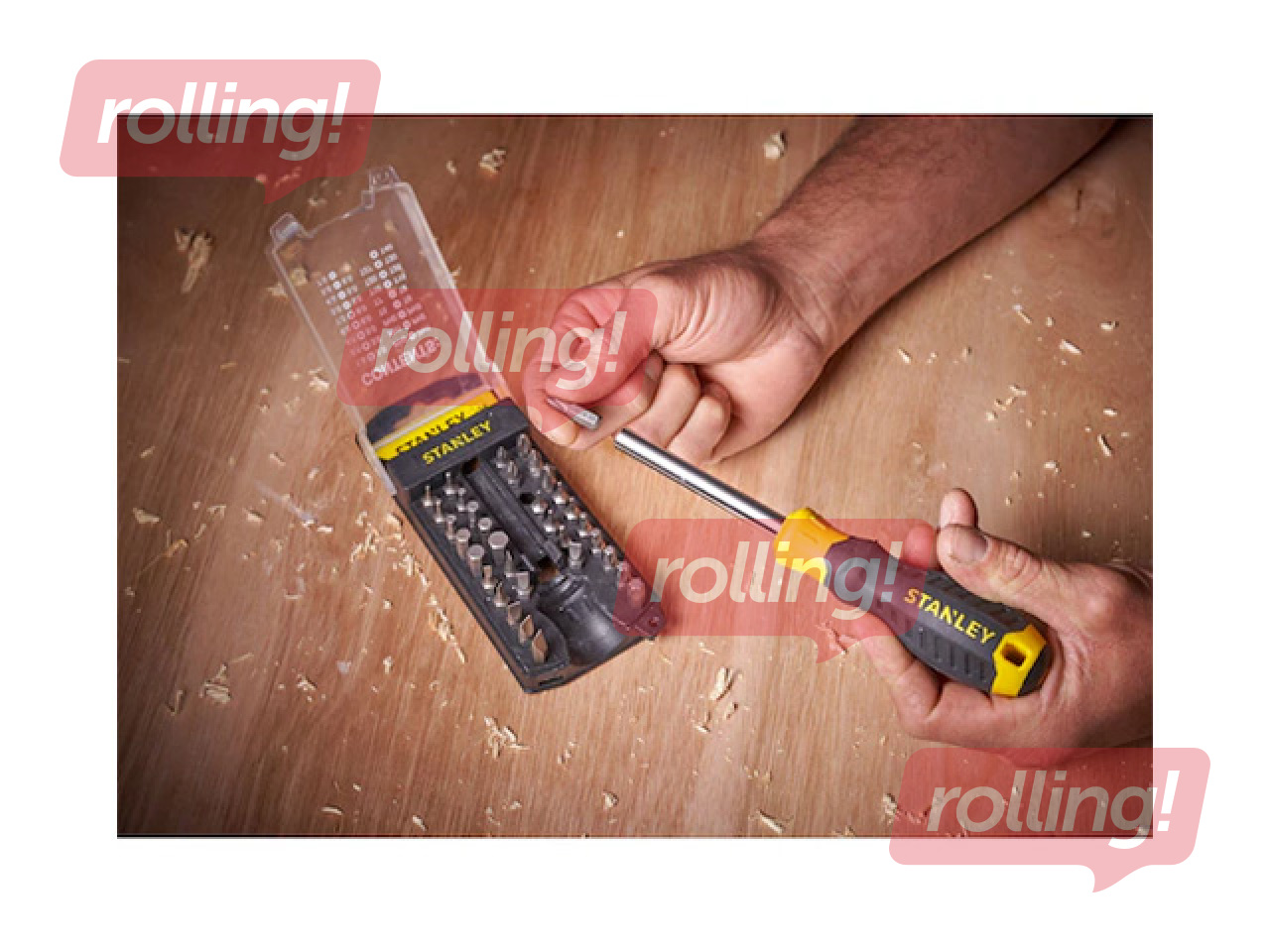 Screwdriver bit set Stanley, 34 pcs