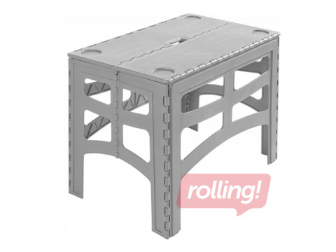 Table Keeeper Timo, foldable, grey, load capacity 80kg, 45x55x70cm