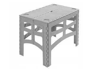 Table Keeeper Timo, foldable, grey, load capacity 80kg, 45x55x70cm