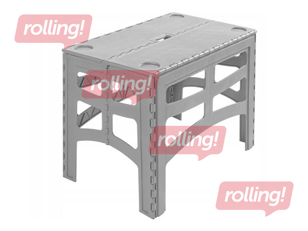 Table Keeeper Timo, foldable, grey, load capacity 80kg, 45x55x70cm