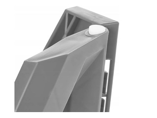 Step stool Keeeper Tom, foldable, grey, load capacity 120kg, 29x39x20cm