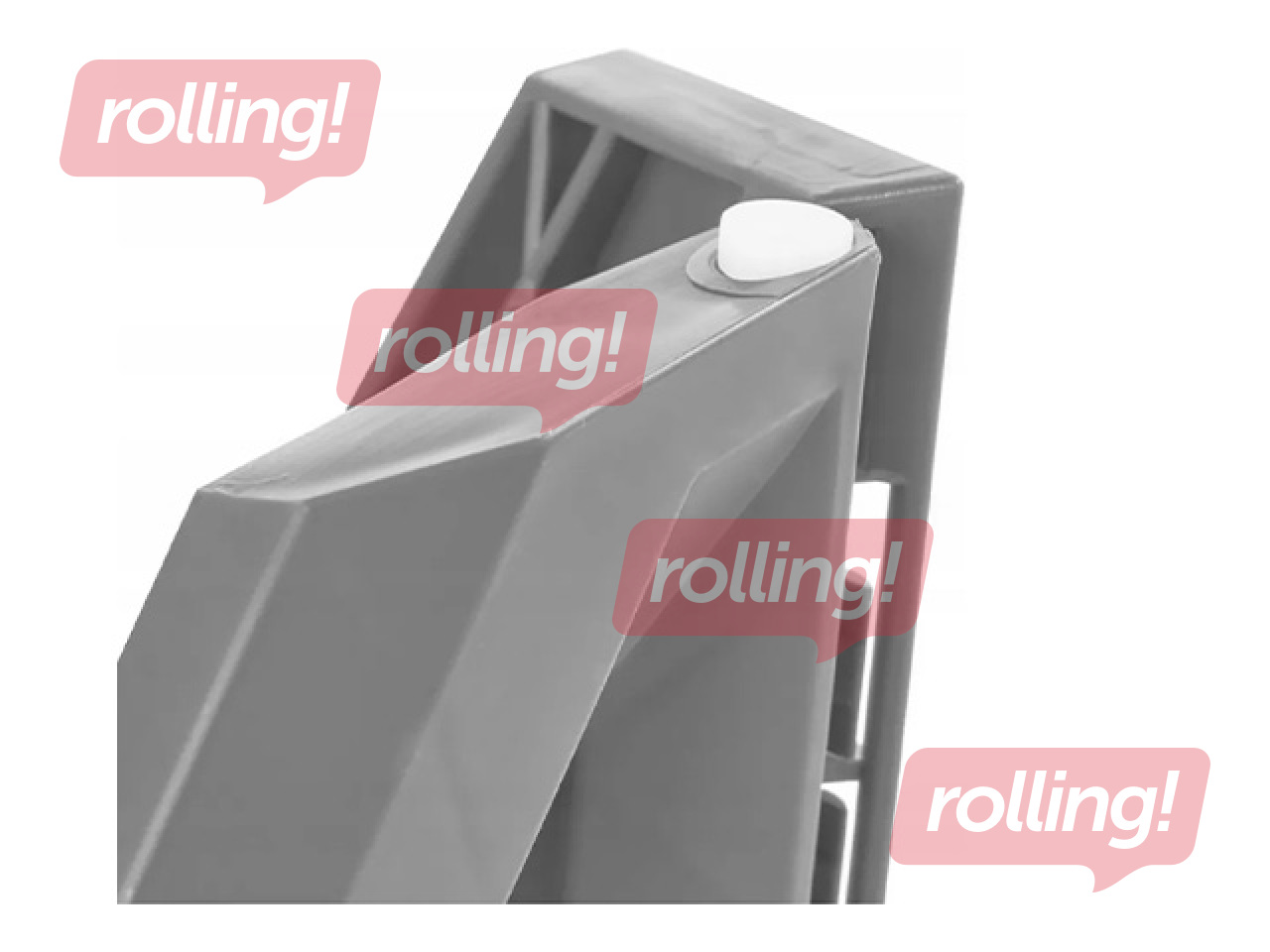 Step stool Keeeper Tom, foldable, grey, load capacity 120kg, 29x39x20cm