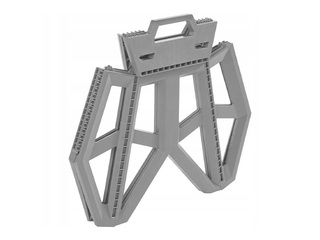 Taburett Keeeper Tom, kokkupandav, hall, kandevõime 120kg, 29x39x20cm