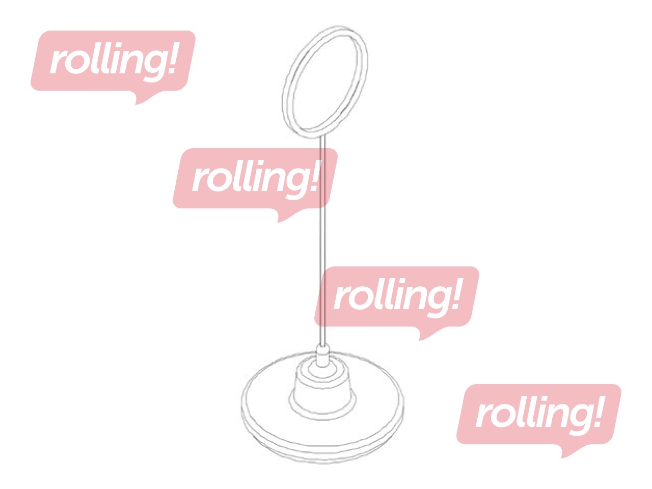 Sign holder, round base