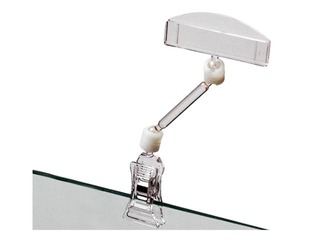 Clamp with sign holder, small with a 50 mm extension