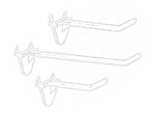 Ātrās uzstādīšanas āķis, iespraužams kartonā, 100 mm