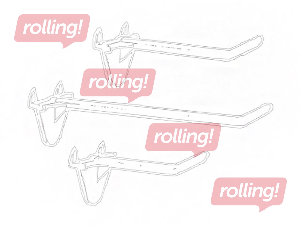 Hook, mounted on cardboard, 100 mm