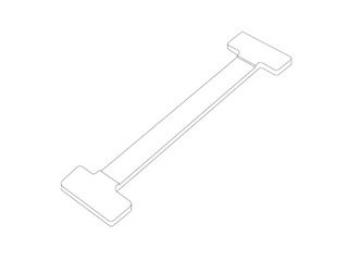 Alumīnija svārsteklis ar 2 līmlentām, 7,5 cm, 100 gab.