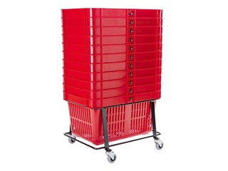 Base for shopping baskets, black