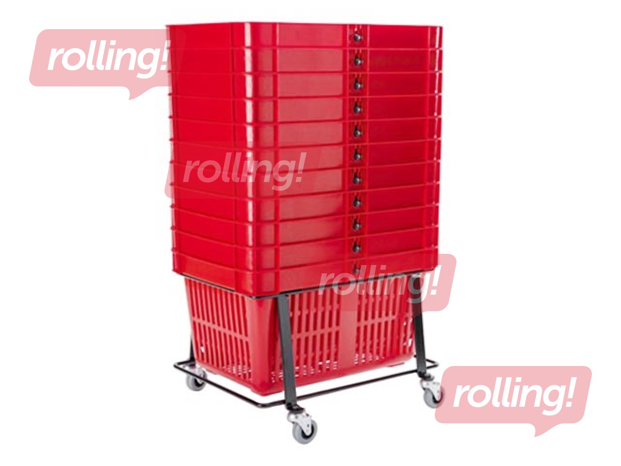 Подставка для корзин для покупок, черная