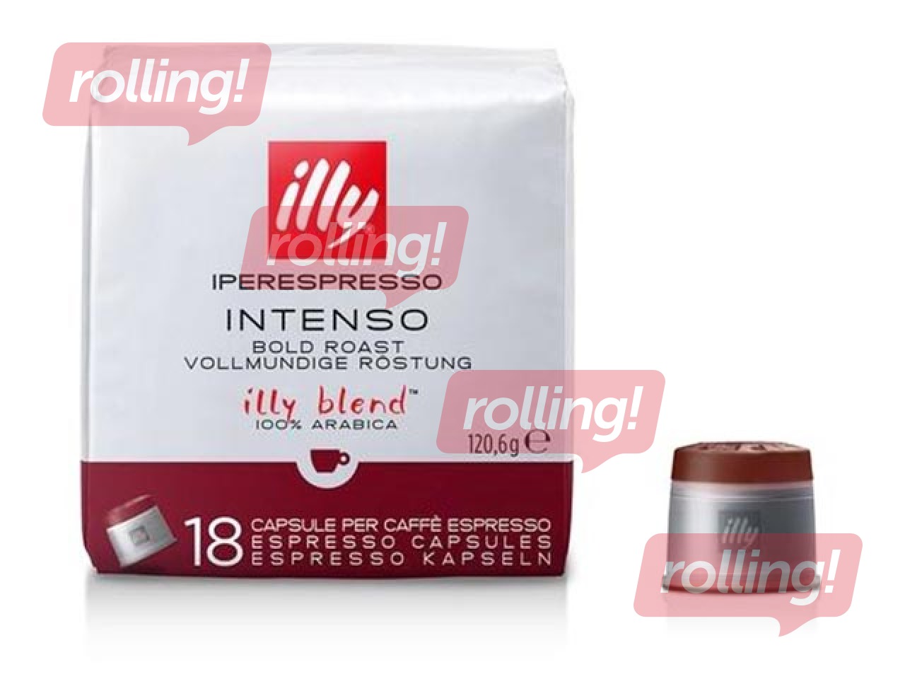 Kafijas kapsulas Illy Intenso, IperEspresso, 18gab