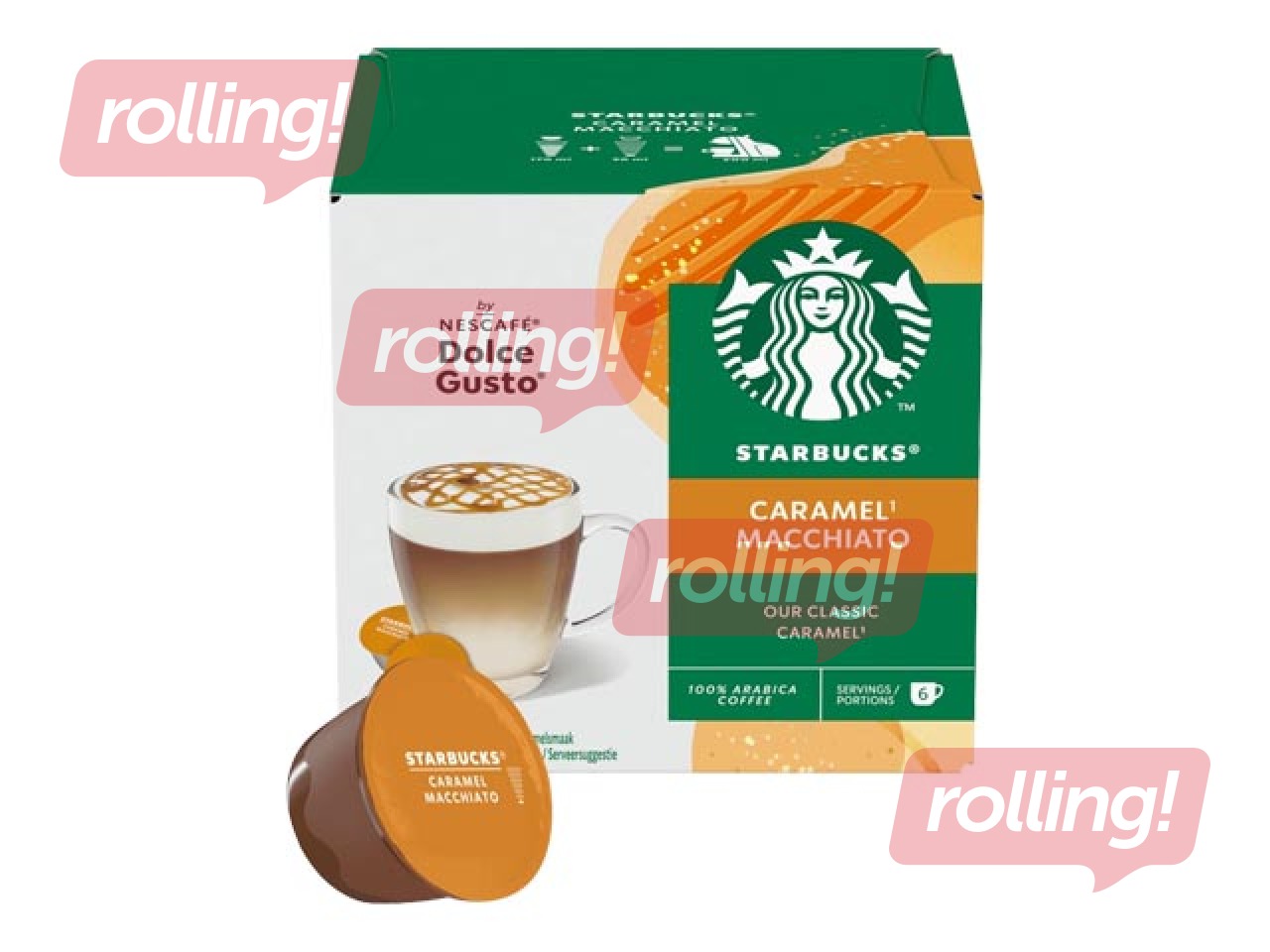 Kohvikapslid Starbucks Caramel Macchiato, Dolce Gusto, 12tk