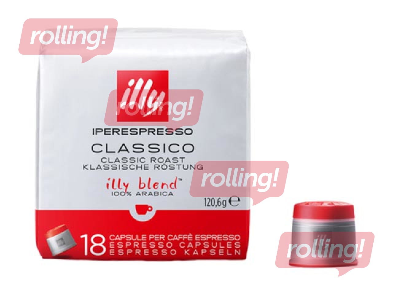 Coffee capsules Illy Classico, IperEspresso, 18pcs