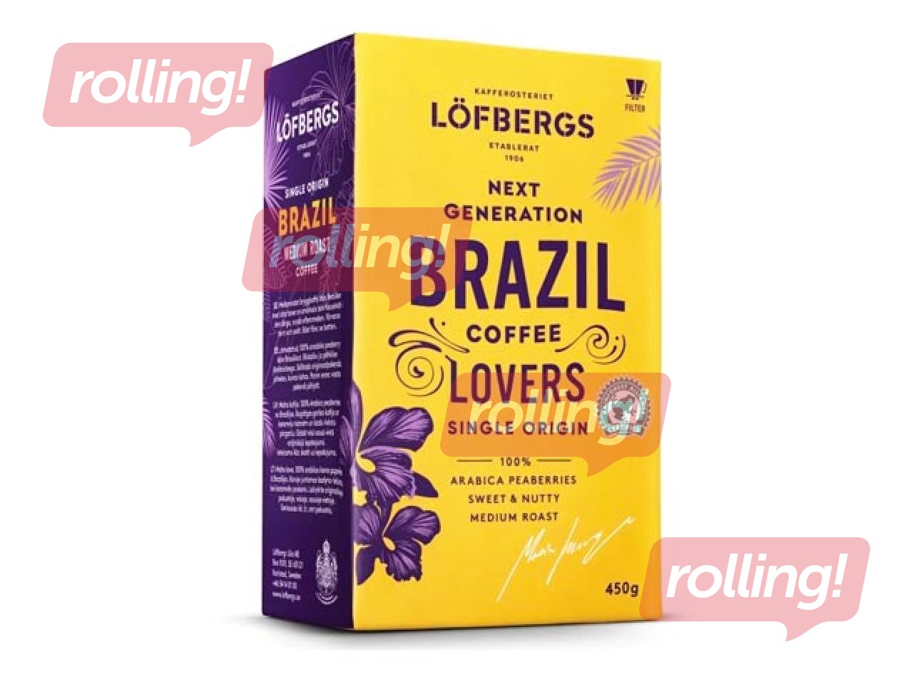 Jahvatatud kohv Löfbergs Brazil Single Origin, 450g
