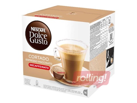 Kohvikapslid Nescafe Cortado Decaffinato, Dolce Gusto, 16 tk
