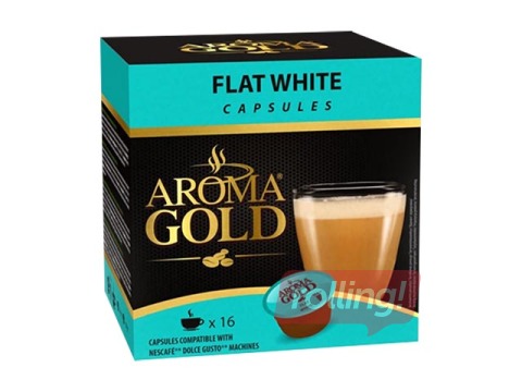 Kohvikapslid  Aroma Gold Flat White, 16tk