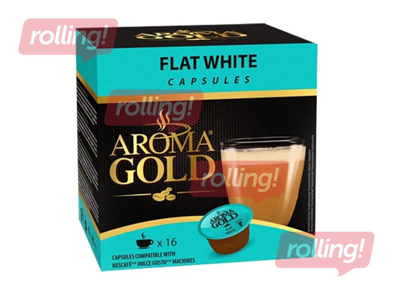 Kohvikapslid  Aroma Gold Flat White, 16tk