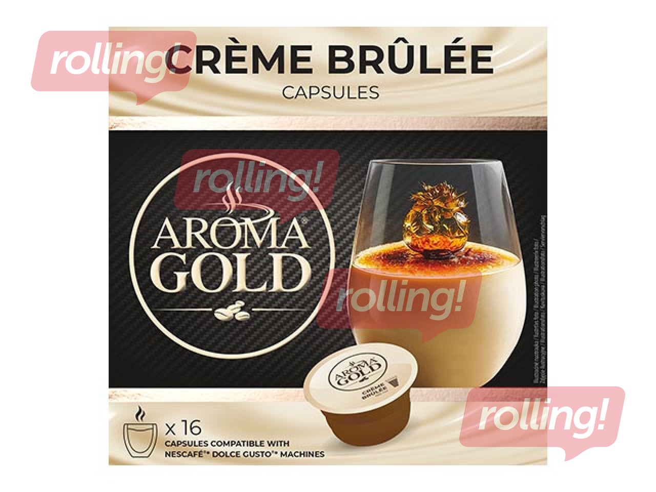 Kohvikapslid Aroma Gold Creme Brulee, 16tk