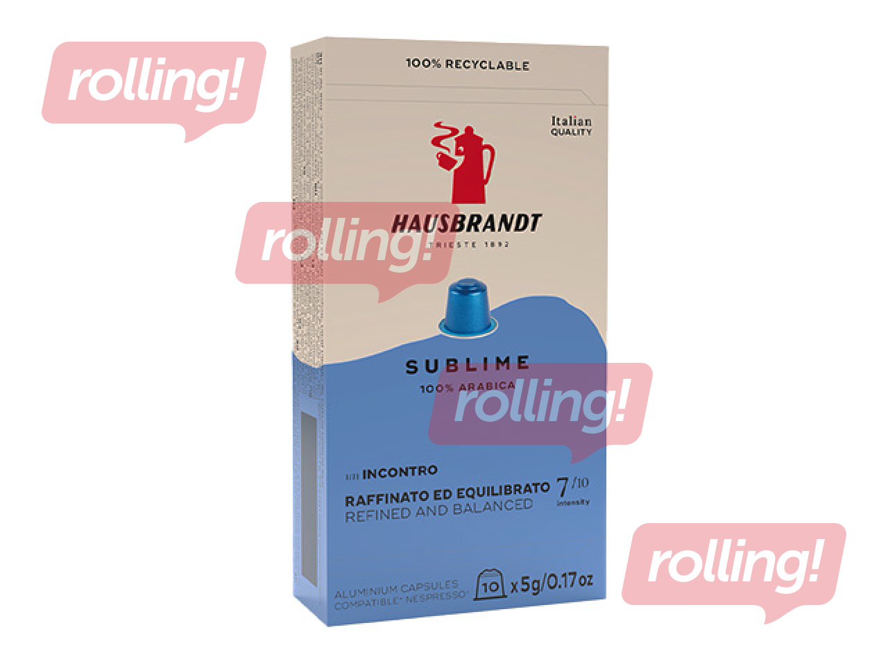 Кофейные капсулы, Hausbrandt, Sublime (Nespresso), 100% арабика, 10 шт.