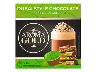 Coffee capsules, Aroma Gold, Dubai Style Chocolate, 16 pcs