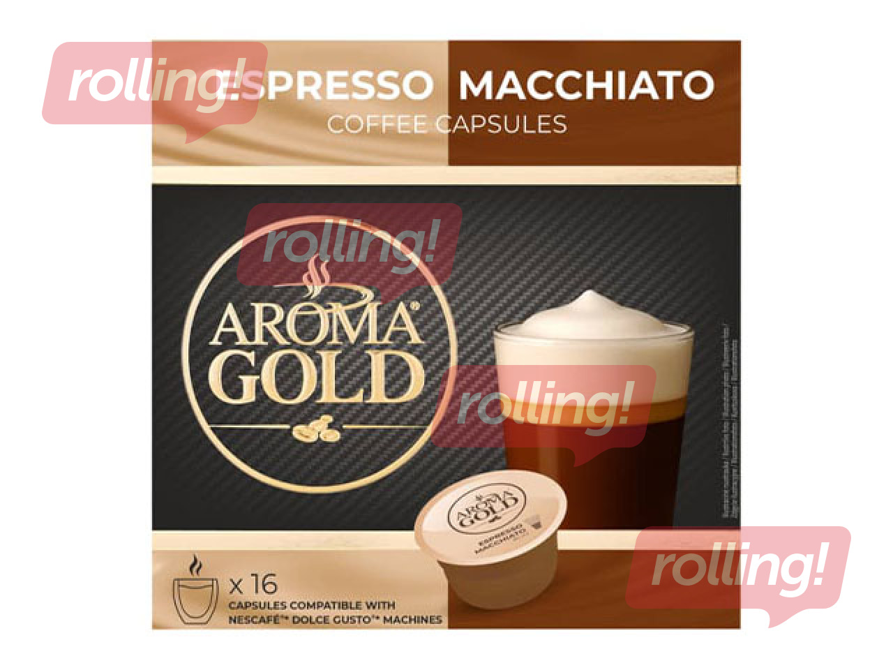 Kohvikapslid Aroma Gold, Espresso Macchiato, 16tk.