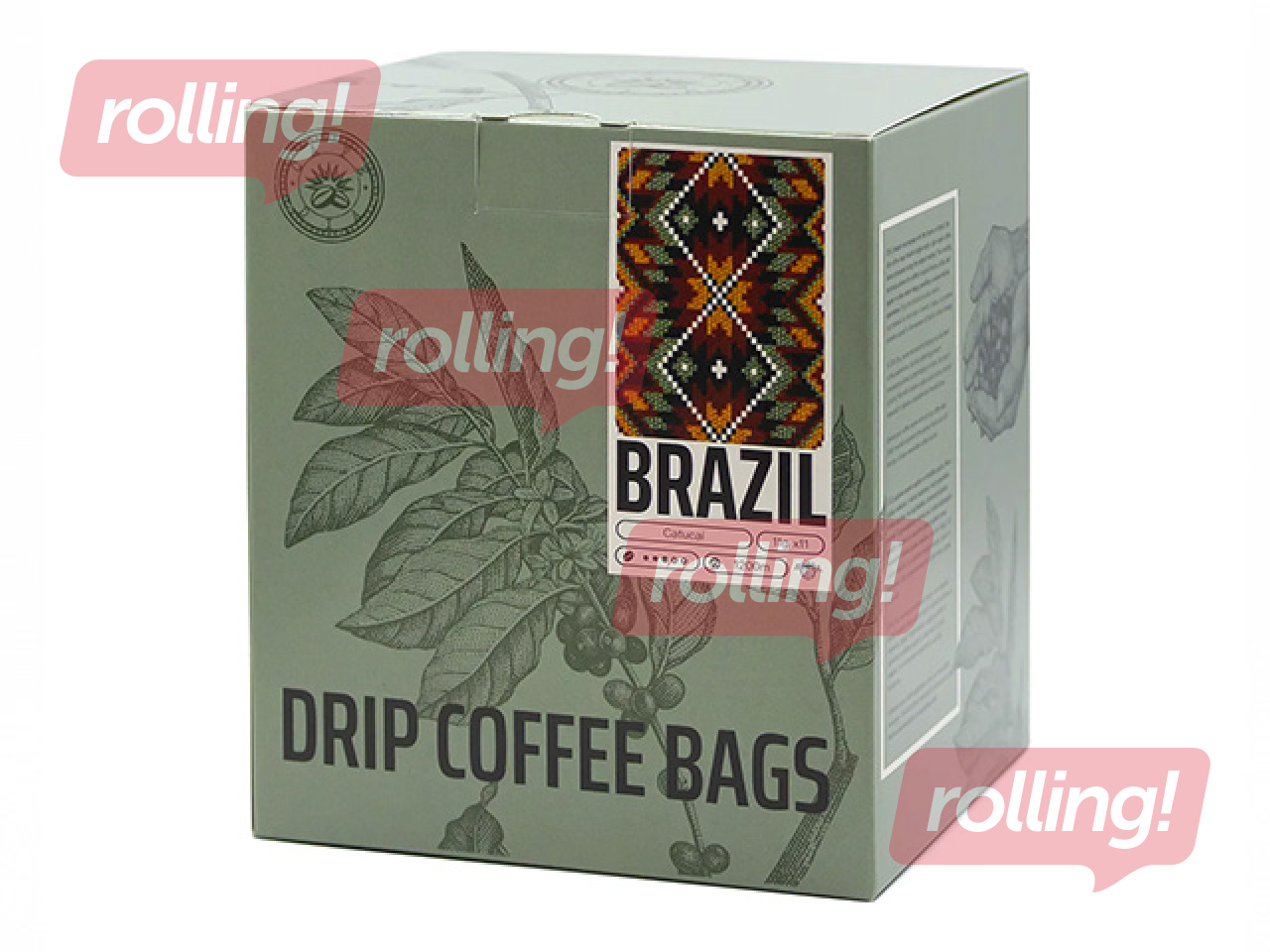 Кофе молотый в дрип-фильтр пакетах Brazil, 11x11g